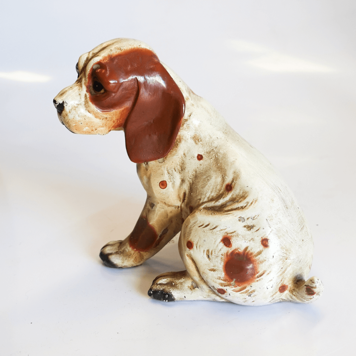 Escultura Cachorro Basset Antigo anos 1970