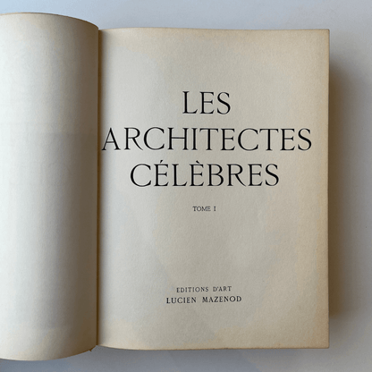 Livro 'Les Architectes Célèbres' de 1958 - em Francês