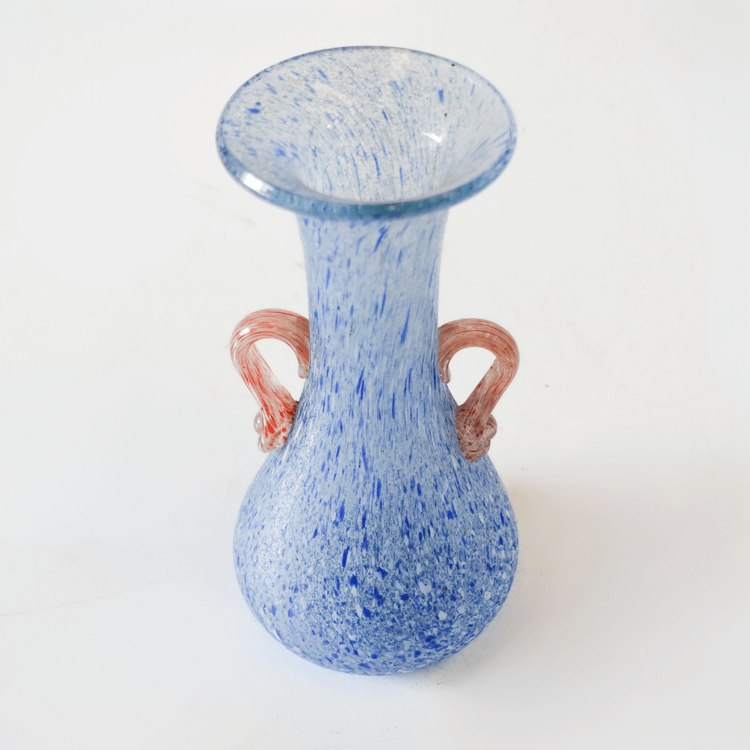 Vaso Italiano em Murano em estilo Scavo - Tons de Azul