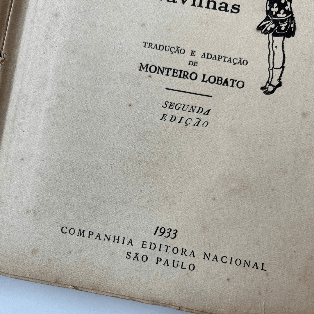 Livro Alice no Paiz das Maravilhas de 1933 - Segunda Edição