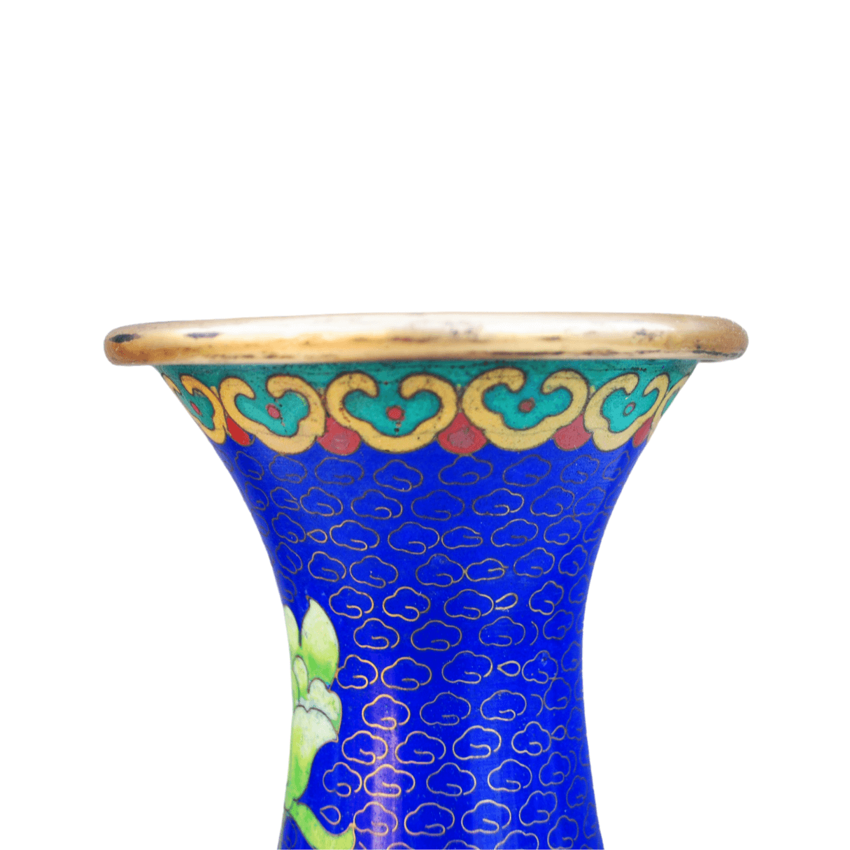 Vaso Vintage Cloisonne Azul