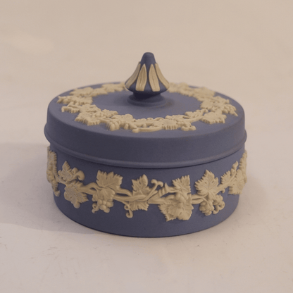 Pote Redondo Wedgwood em Jasperware Azul