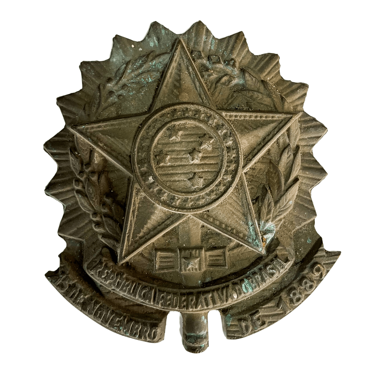 Brasão da República Brasil em Bronze