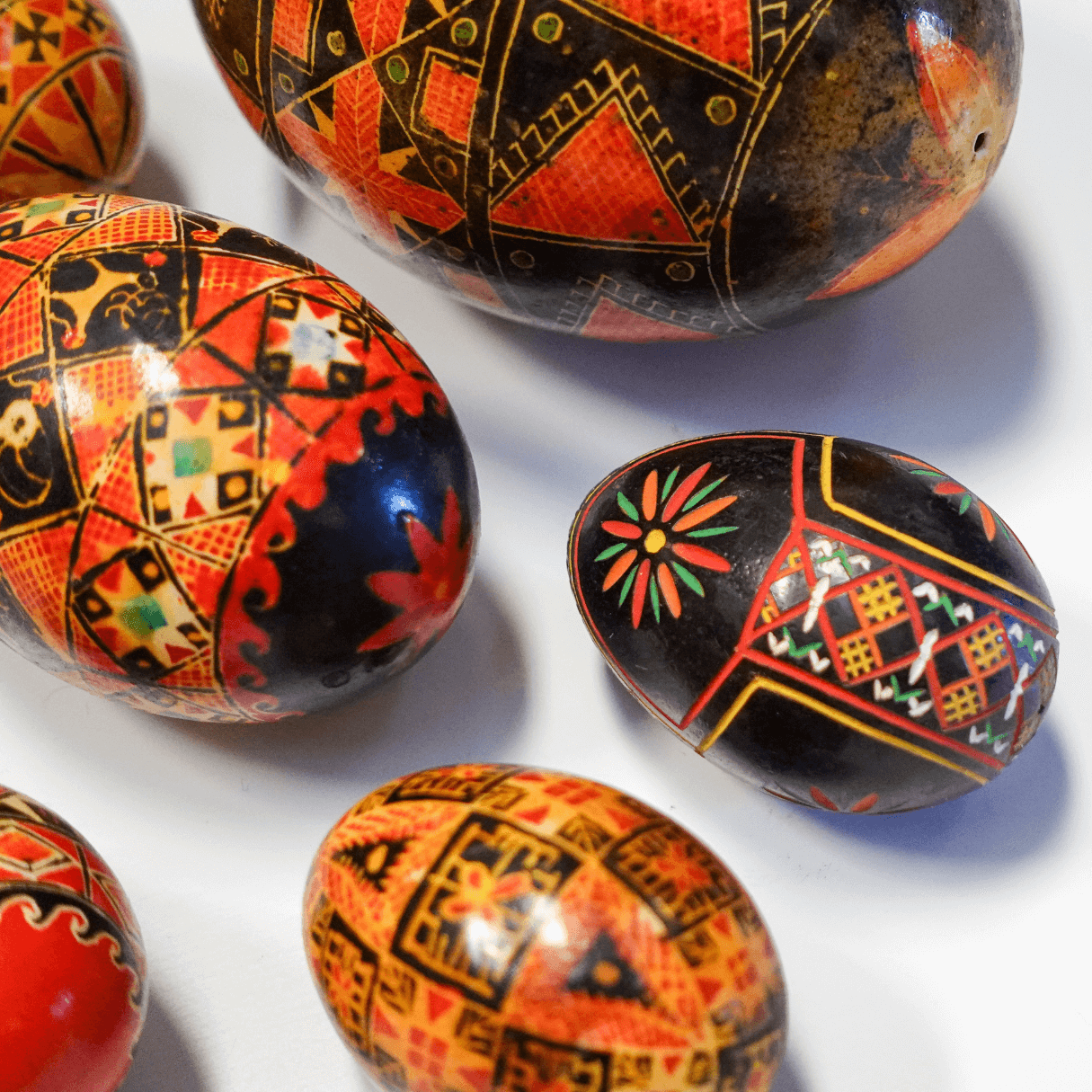 Coleção de Ovos Ucranianos Pysanky Antigos