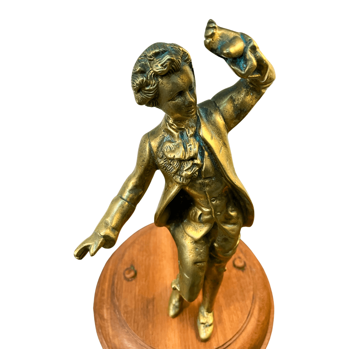 Escultura de Bronze Antiga de um Homem