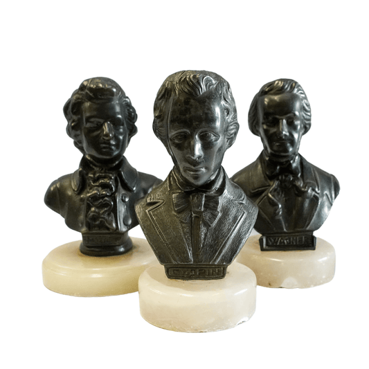 Conjunto de Bustos de Chopin, Wagner e Mozart dos anos 1930