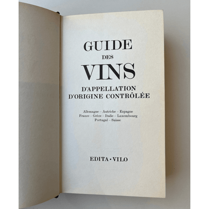 Livro 'Guide des Vins Européens A.O.C' de 1980