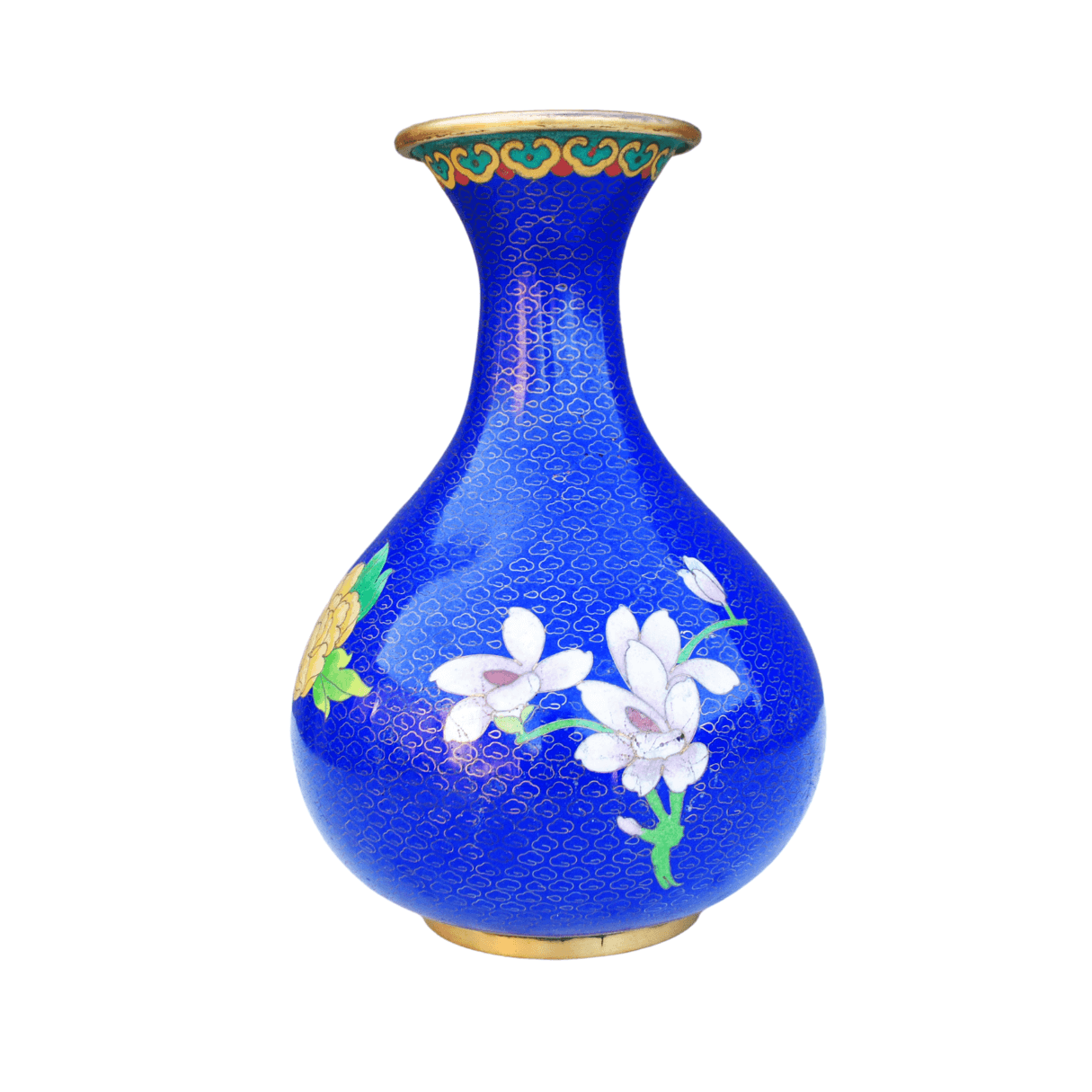 Vaso Vintage Cloisonne Azul