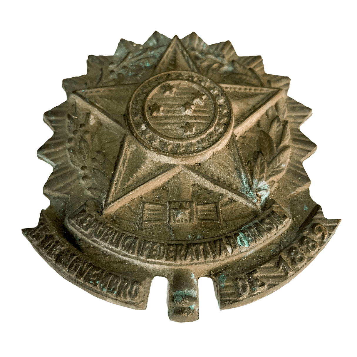 Brasão da República Brasil em Bronze