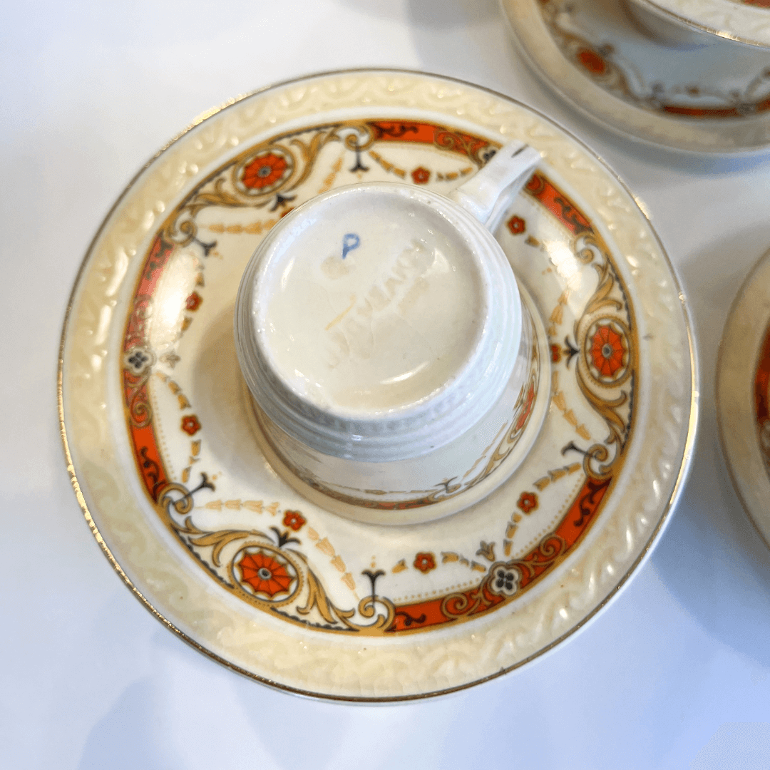 Conjunto de Chá Vintage em Porcelana Inglesa J&G Meakin