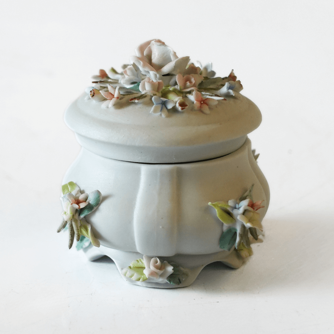 Porta Joias Vintage em Porcelana Capodimonte