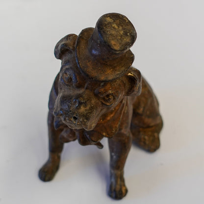 Escultura Bulldog com Cartola de 1940