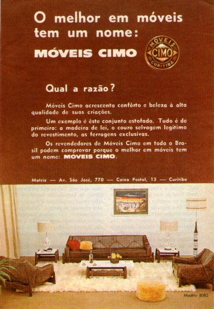 Mesa Modernista Móveis Cimo dos anos 1960 - propaganda