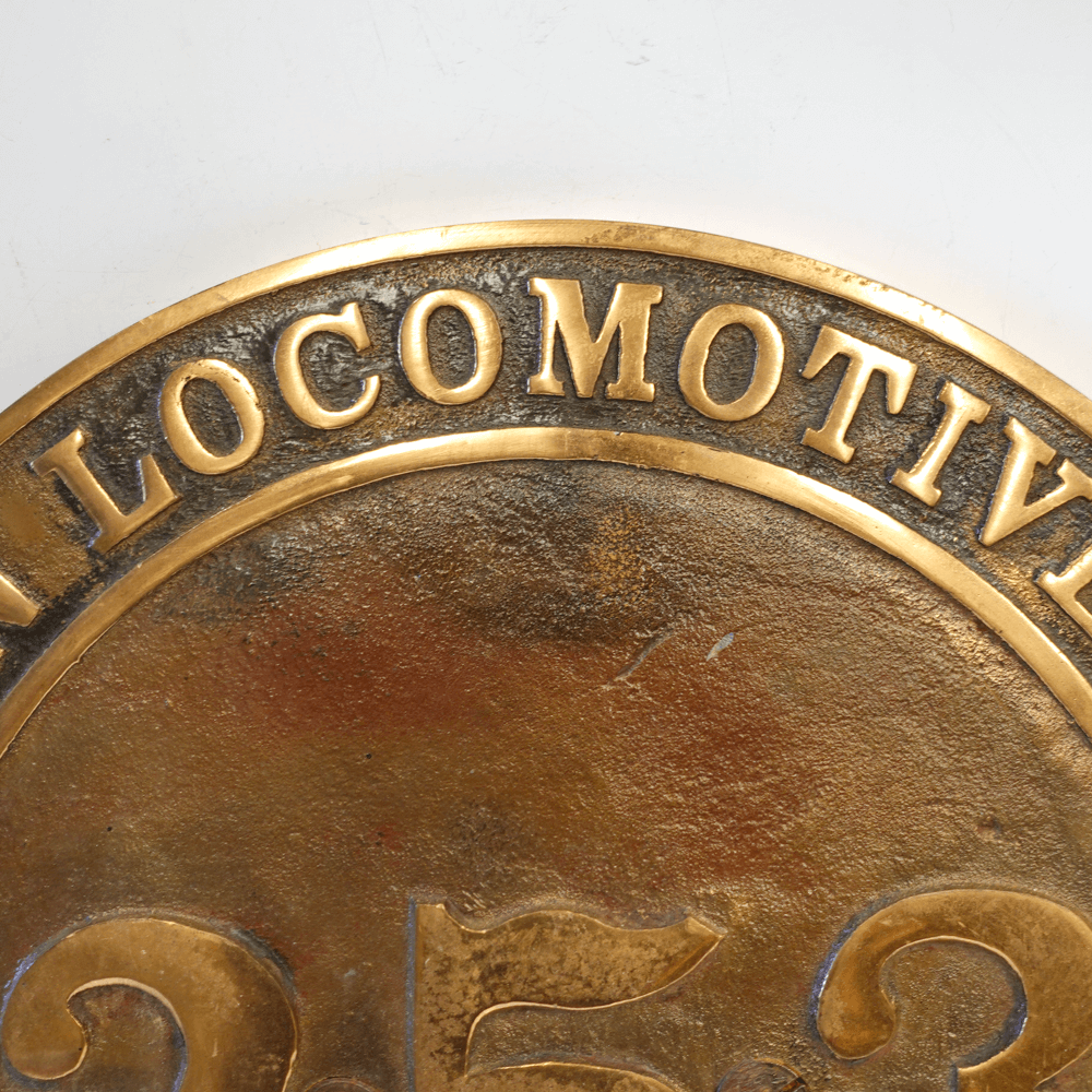 Placa Antiga em Bronze Baldwin Locomotivas