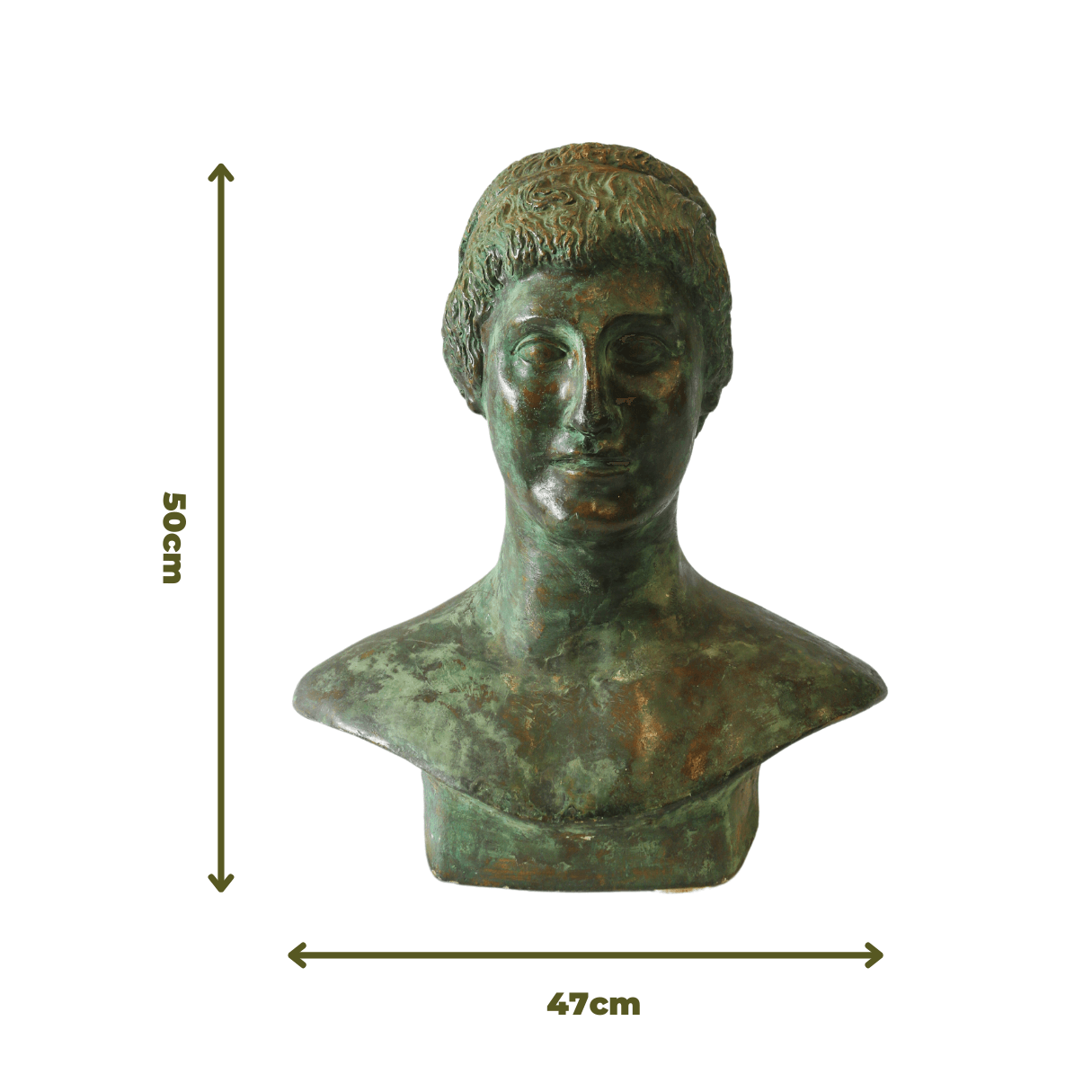 Busto Vênus de Milo Vintage em Bronze tamanho