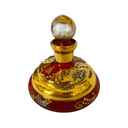 Recipiente de cristal veneziano e detalhes em ouro