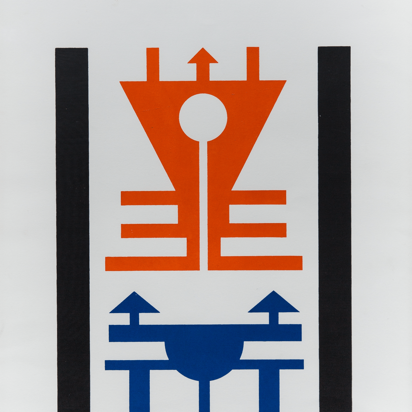 Serigrafia "Emblema Serigráfico" de Rubem Valentim de 1974