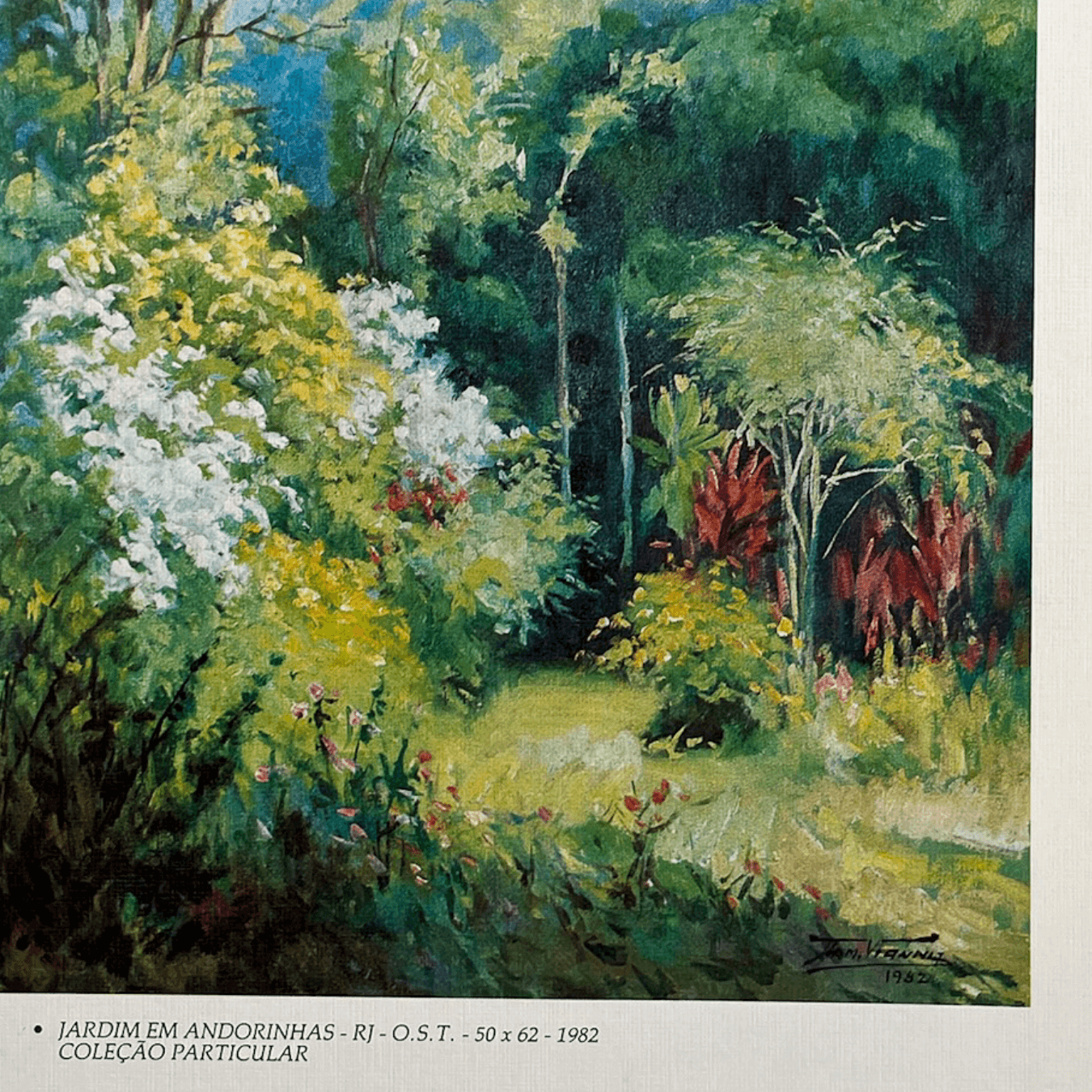Reprodução "Jardim em Andorinhas RJ" de Armando Vianna de 1982