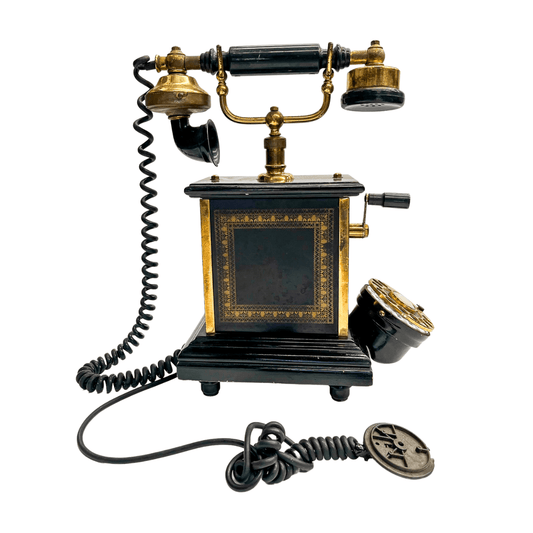 Telefone Clássico Antigo Preto Cálice