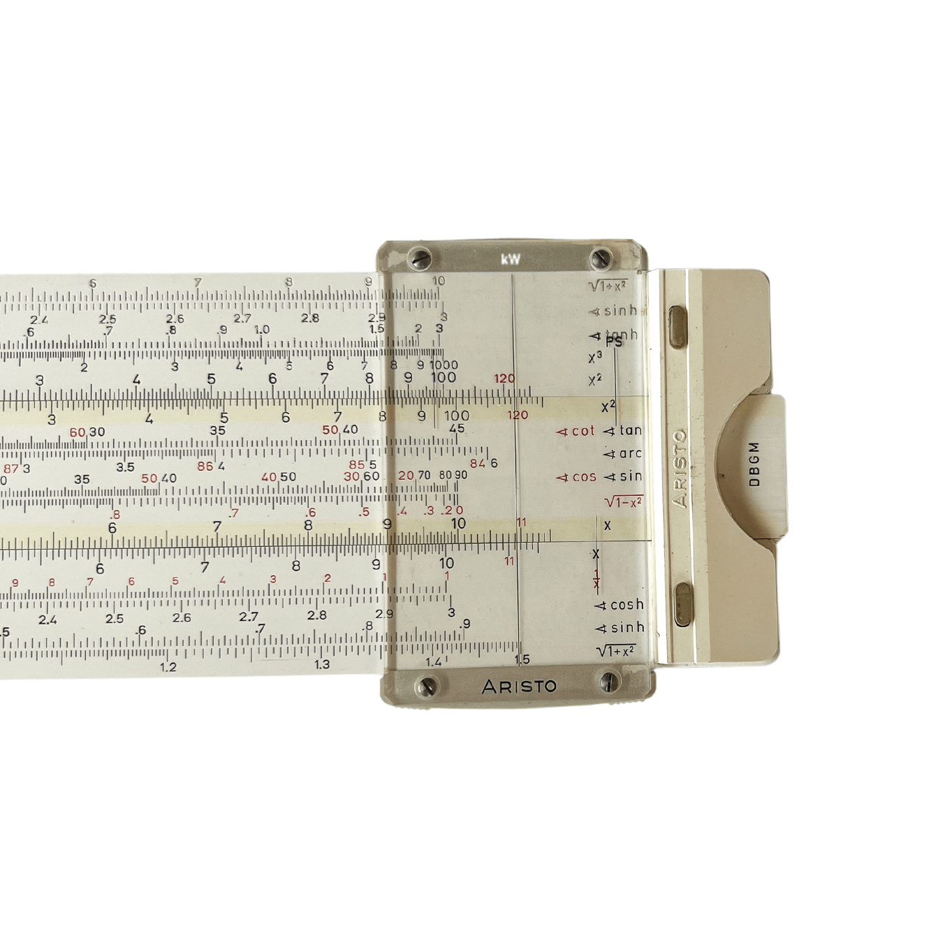 Régua de Cálculo Vintage Aristo Hyperlog dos anos 1970