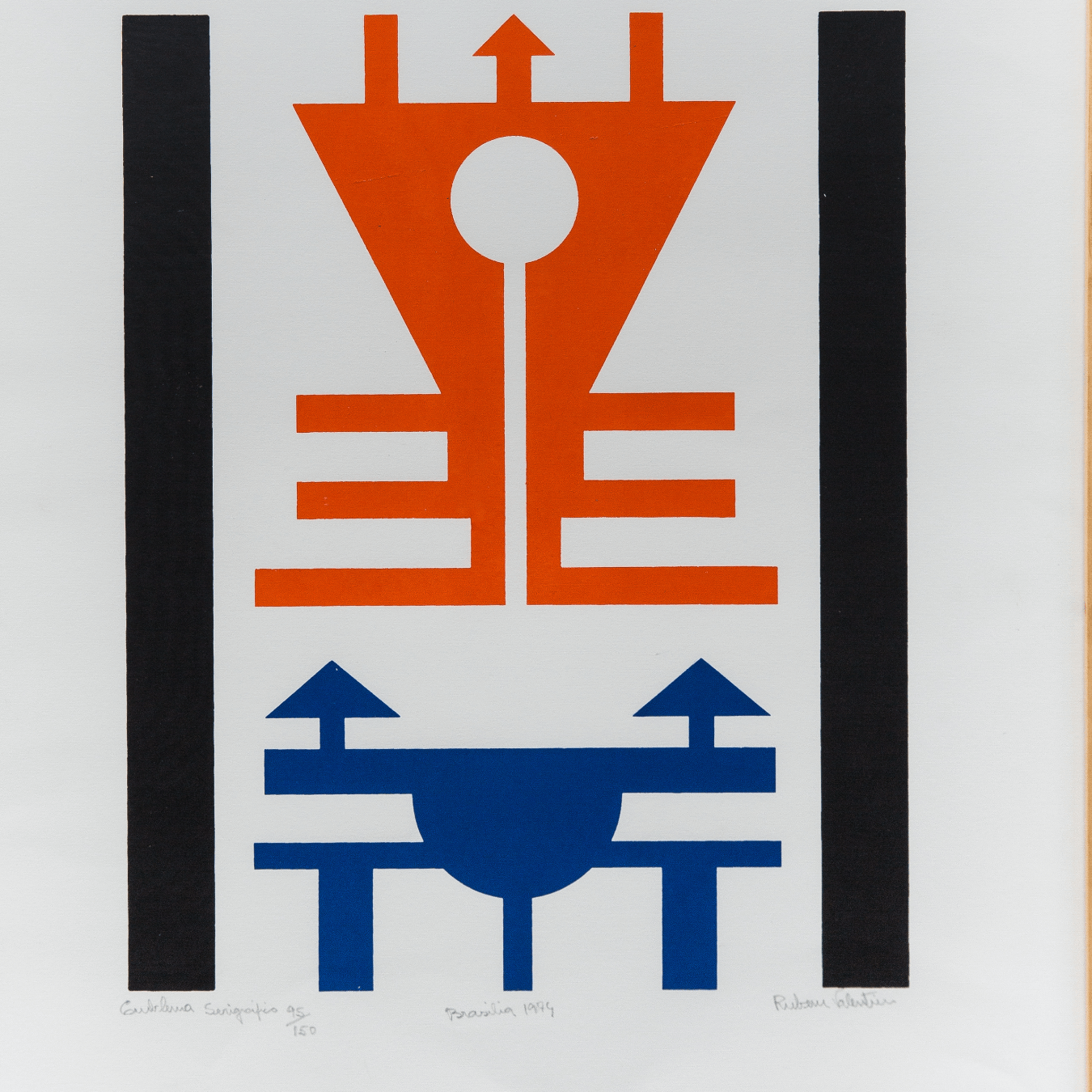 Serigrafia "Emblema Serigráfico" de Rubem Valentim de 1974