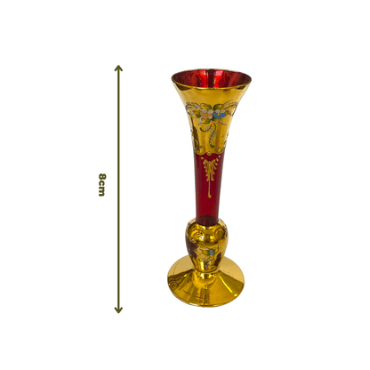 Vaso de Cristal Veneziano e Detalhes em Ouro