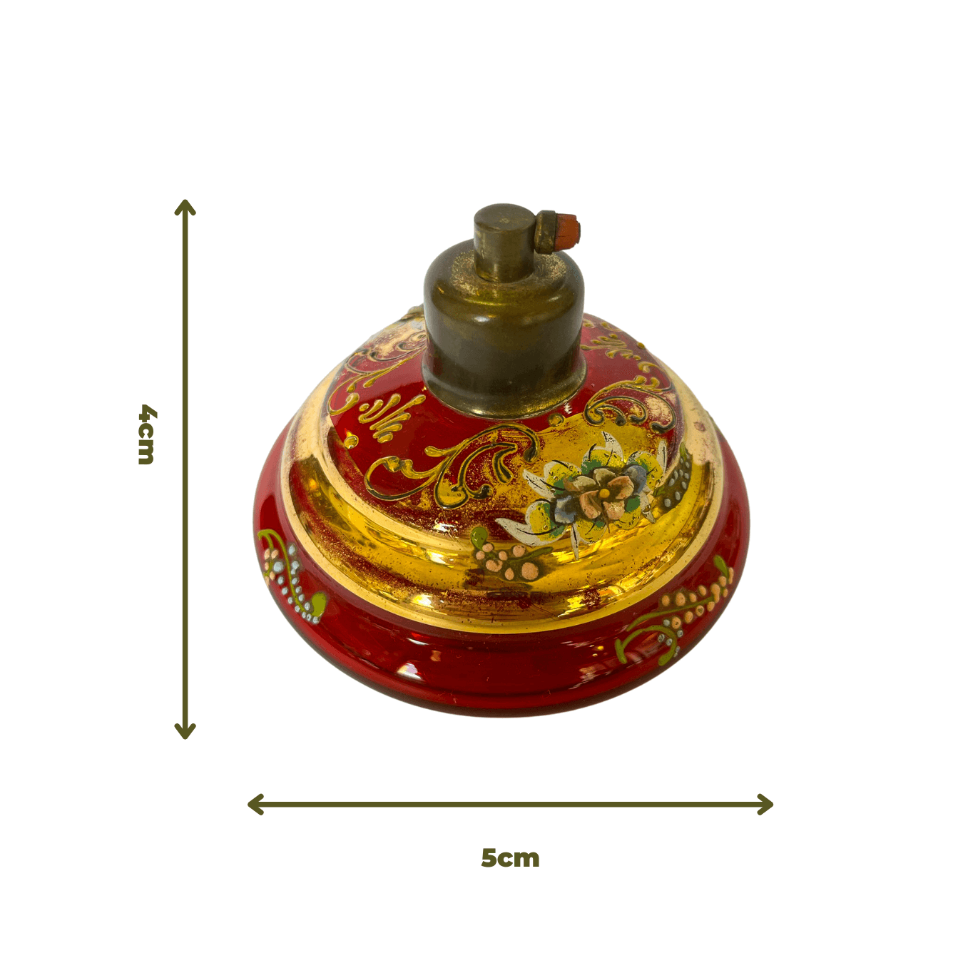 Perfumeiro de Cristal Veneziano e Detalhes em Ouro