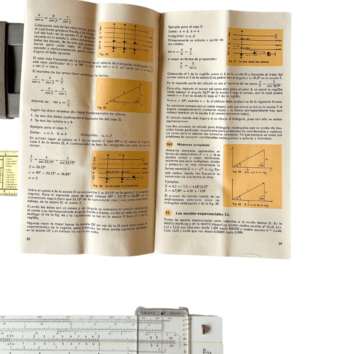 Régua de Cálculo Vintage Aristo Hyperlog dos anos 1970