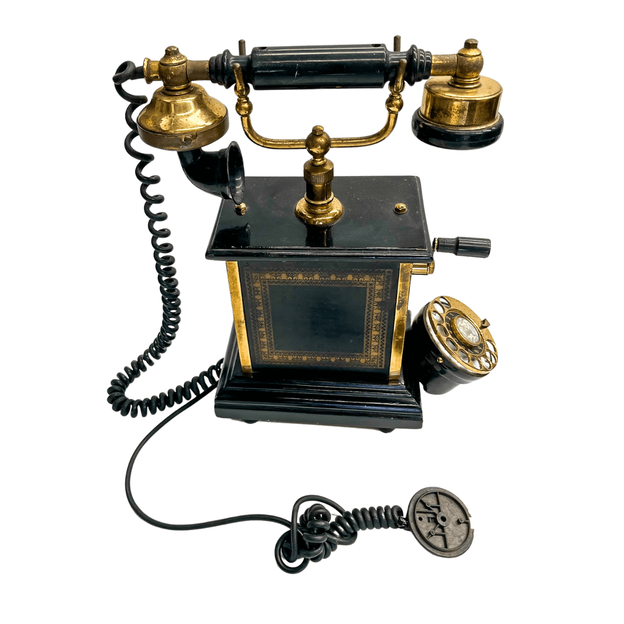 Telefone Clássico Antigo Preto Cálice