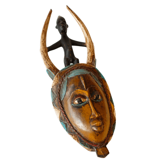 Escultura de Máscara Africana Vintage