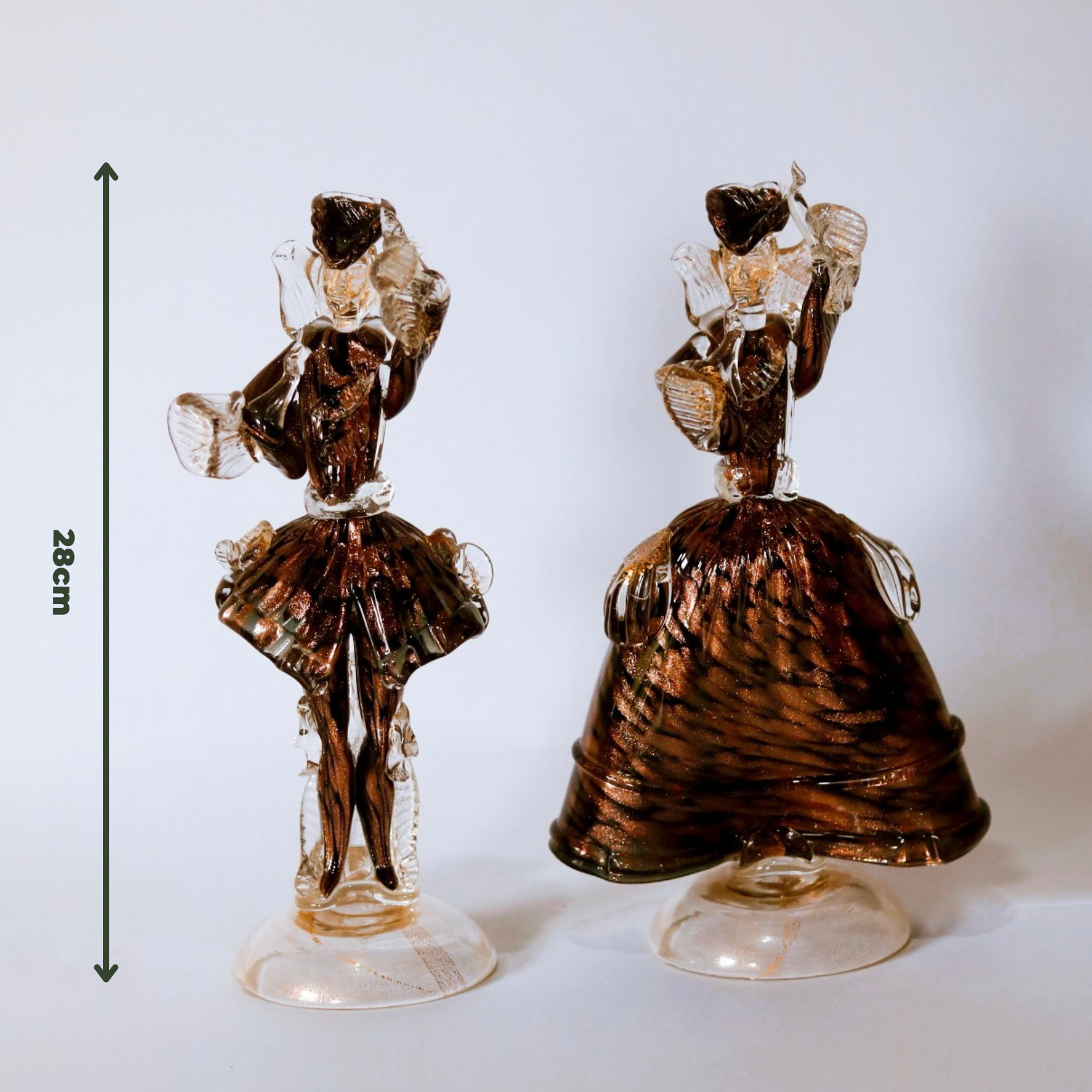 Esculturas em Murano de Mario Badioli - Dançarinos Carnaval de Veneza
